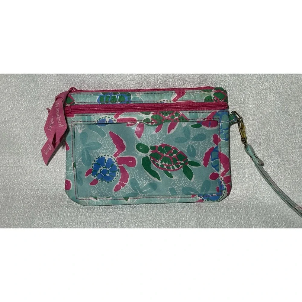 Simply Southern‎ Phone Wristlet Sea Turtles Turquoise Pink